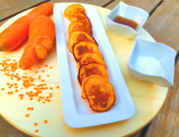 Read more about the article Gluten-Free Red Lentil Flour Mini-Pancakes With Carrots