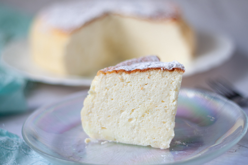עוגת גבינה אפויה רכה שלא צונחת